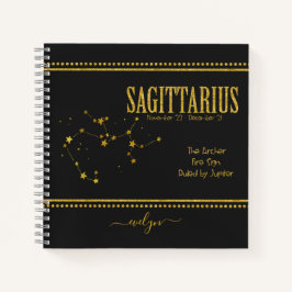 Sagittarius Star Zodiac Sign Notebook Notizblock