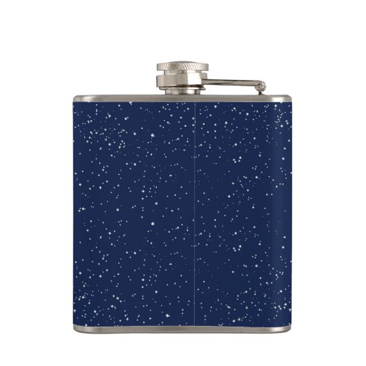 Sagittarius Sternbild & Sternzeichen mit Sternen Flachmann (Rückseite)