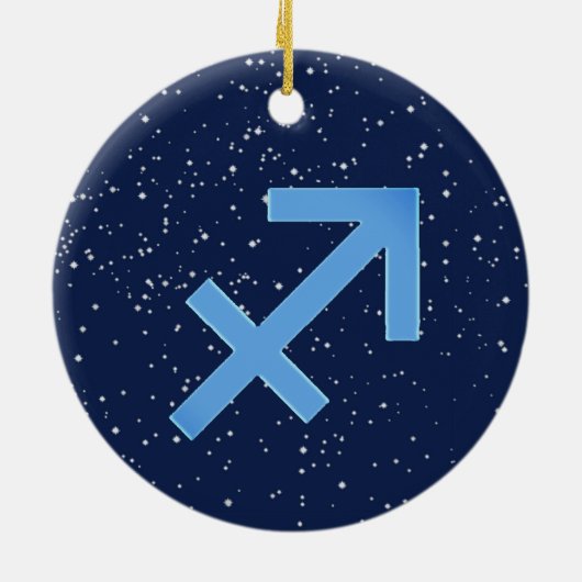 Sagittarius Sternbild & Sternzeichen mit Sternen Keramik Ornament (Hinten)