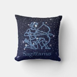 Sagittarius Sternbild & Sternzeichen mit Sternen Kissen