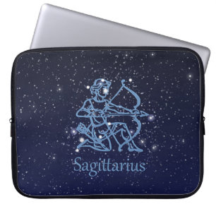 Sagittarius Sternbild & Sternzeichen mit Sternen Laptopschutzhülle