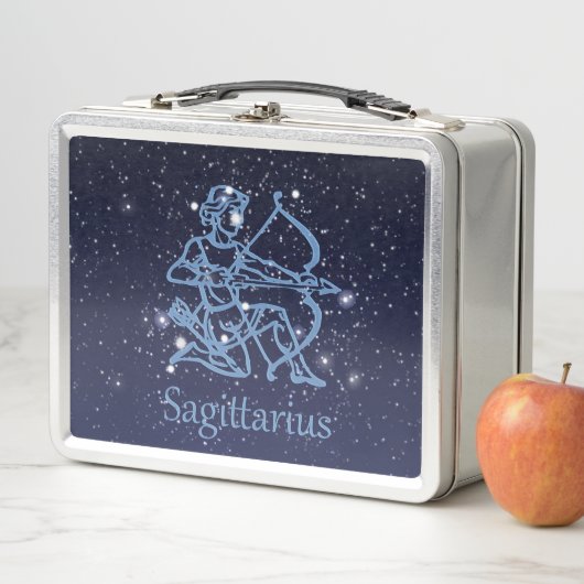 Sagittarius Sternbild & Sternzeichen mit Sternen Metall Lunch Box (Beispiel)