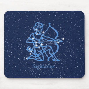 Sagittarius Sternbild & Sternzeichen mit Sternen Mousepad