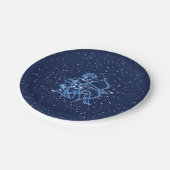 Sagittarius Sternbild & Sternzeichen mit Sternen Pappteller (Schrägansicht)