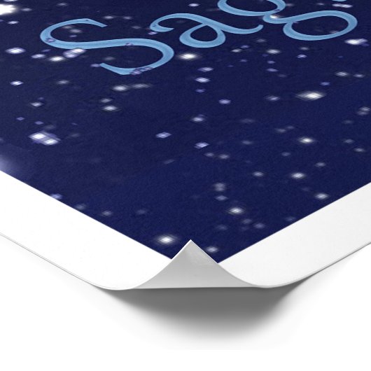 Sagittarius Sternbild & Sternzeichen mit Sternen Poster (Ecke)