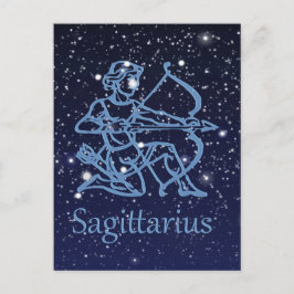 Sagittarius Sternbild & Sternzeichen mit Sternen Postkarte