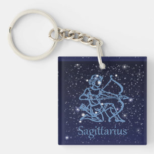 Sagittarius Sternbild & Sternzeichen mit Sternen Schlüsselanhänger