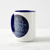 Sagittarius Sternbild & Sternzeichen mit Sternen Tasse (Vorderseite Links)