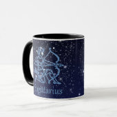 Sagittarius Sternbild & Sternzeichen mit Sternen Tasse (Vorderseite Links)