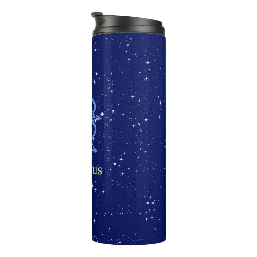 Sagittarius Sternbild & Sternzeichen mit Sternen Thermosbecher (Nach rechts gedreht)