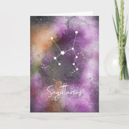 Sagittarius Sternbild Zodiac Purple Galaxy Karte