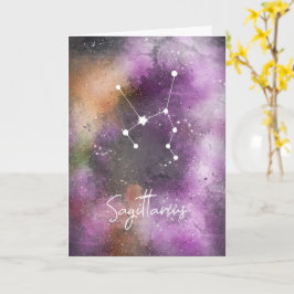 Sagittarius Sternbild Zodiac Purple Galaxy Karte