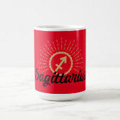 Sagittarius Sternexplosion Symbol Rot Kaffeetasse (Mittel)