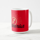 Sagittarius Sternexplosion Symbol Rot Kaffeetasse (VorderseiteRechts)