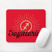 Sagittarius Sternexplosion Symbol Rote Maus Pad Mousepad (Mit Mouse)