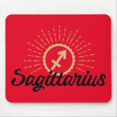 Sagittarius Sternexplosion Symbol Rote Maus Pad Mousepad (Vorne)