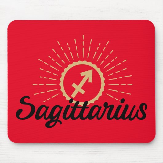 Sagittarius Sternexplosion Symbol Rote Maus Pad Mousepad (Vorne)