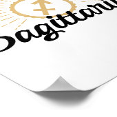Sagittarius Sternexplosion Zodiac Symbol Poster (Ecke)
