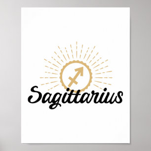 Sagittarius Sternexplosion Zodiac Symbol Poster