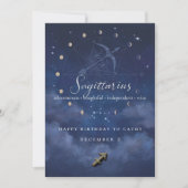 Sagittarius-Sternzeichen-Geburtstagseinladung Einladung (Vorderseite)