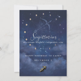 Sagittarius-Sternzeichen-Geburtstagseinladung Einladung