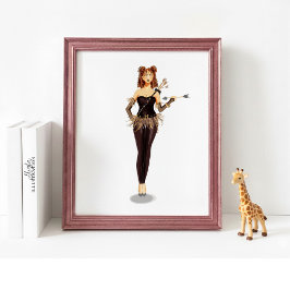 Sagittarius-Sternzeichen-Illustration – Handgezeic Poster