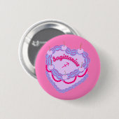 Sagittarius-Sternzeichen-Pastell-Herz-Geburtstagsk Button (Vorne & Hinten)