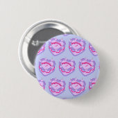 Sagittarius-Sternzeichen-Schmetterlingsherz-Geburt Button (Vorne & Hinten)