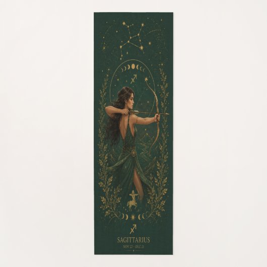 Sagittarius-Sternzeichen-Zeltyogamatte Yogamatte (Vorderseite)