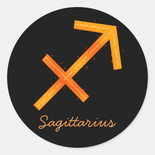 Sagittarius-Sticker Runder Aufkleber (Vorderseite)