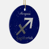 Sagittarius Sun Zeichen mit Name Keramik Ornament (Rechts)