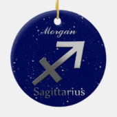 Sagittarius Sun Zeichen mit Name Keramik Ornament (Hinten)