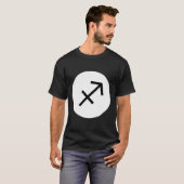 Sagittarius-Symbol - Dunkles T-Shirt (Vorne ganz)