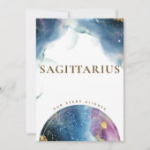 Sagittarius Table Sign Celestial Watercolor Theme Einladung (Vorderseite)