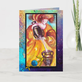 SAGITTARIUS, TEMPERANCE TAROT ZODIAC GEBURTSTAG KARTE