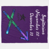 Sagittarius Throw Blanket Fleecedecke (Vorderseite (Horizontal))