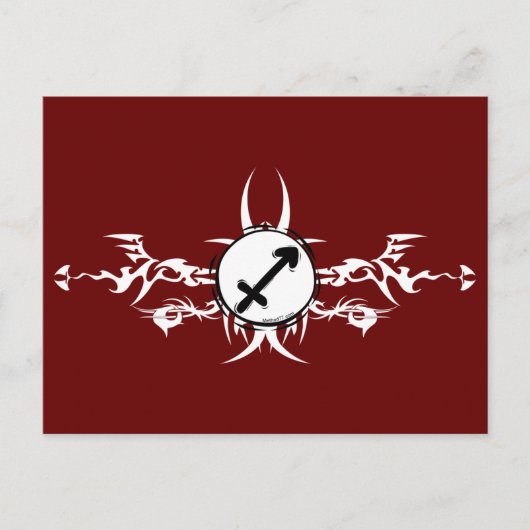 Sagittarius Tribal Postcard Postkarte (Vorderseite)