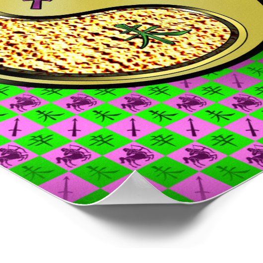 Sagittarius und Metallziege Poster (Ecke)