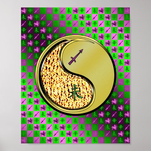 Sagittarius und Metallziege Poster (Vorne)