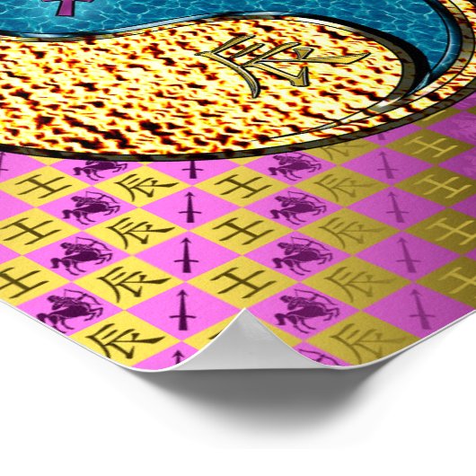 Sagittarius und Wasserdrache Poster (Ecke)