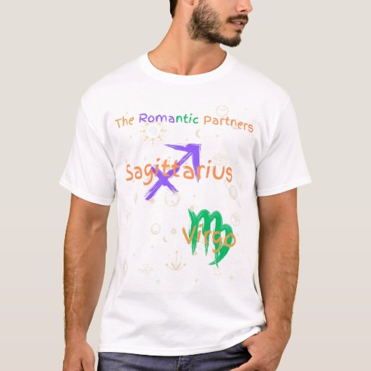 Sagittarius Virgo Couple Zodiac T - Shirt (Vorderseite)