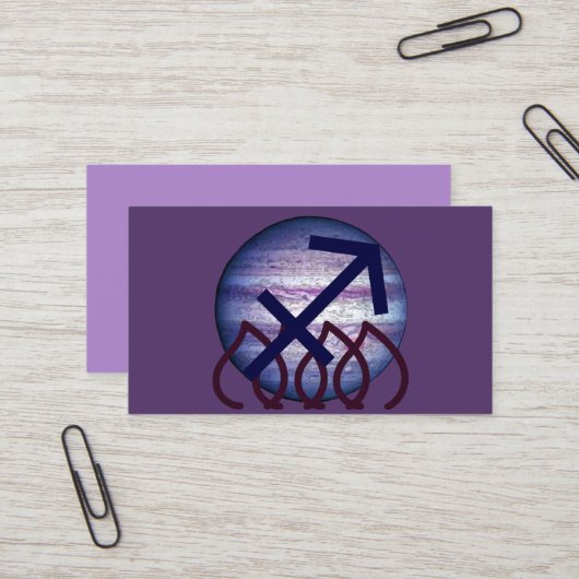 Sagittarius Visitenkarte (Vorderseite/Rückseite Beispiel)
