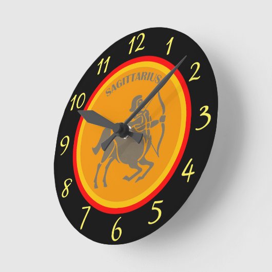 Sagittarius Wall Clock Runde Wanduhr (Winkel)