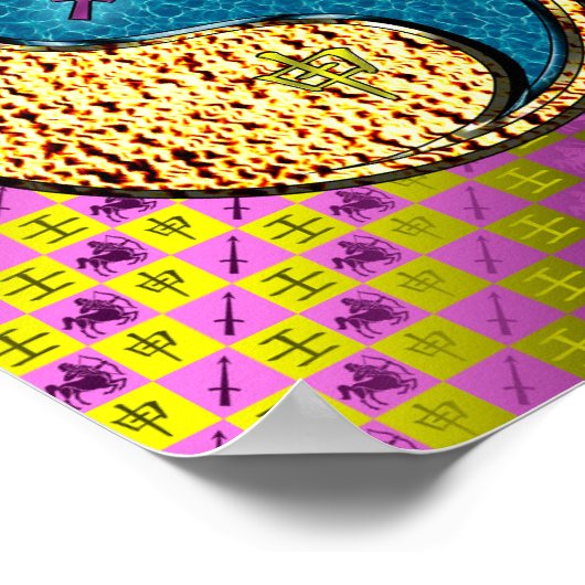 Sagittarius & Water Monkey Poster (Ecke)