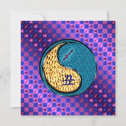 Sagittarius & Water Ox Karte (Vorderseite)