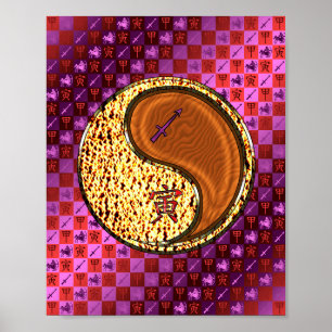 Sagittarius & Wood Tiger Poster