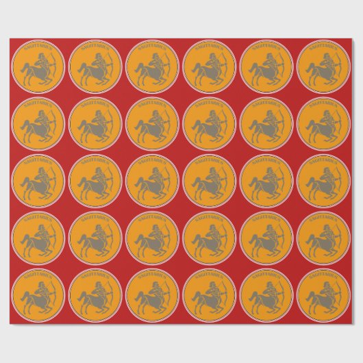 Sagittarius Wrapping Paper Geschenkpapier (Flach)