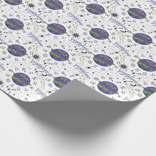Sagittarius Wrapping Paper Geschenkpapier (Ecke)