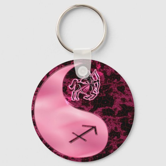 Sagittarius Yin Yang Schlüsselanhänger (Vorderseite)