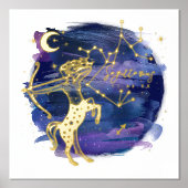 Sagittarius Zeichen des Zodiac Custom Geburtsdatum Foliendrucke (Vorderseite)